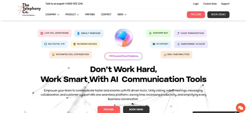 Изображение панели управления Telephony Co