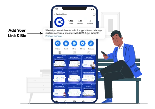 how-to-add-whatsapp-link-to-instagram-bio-vector