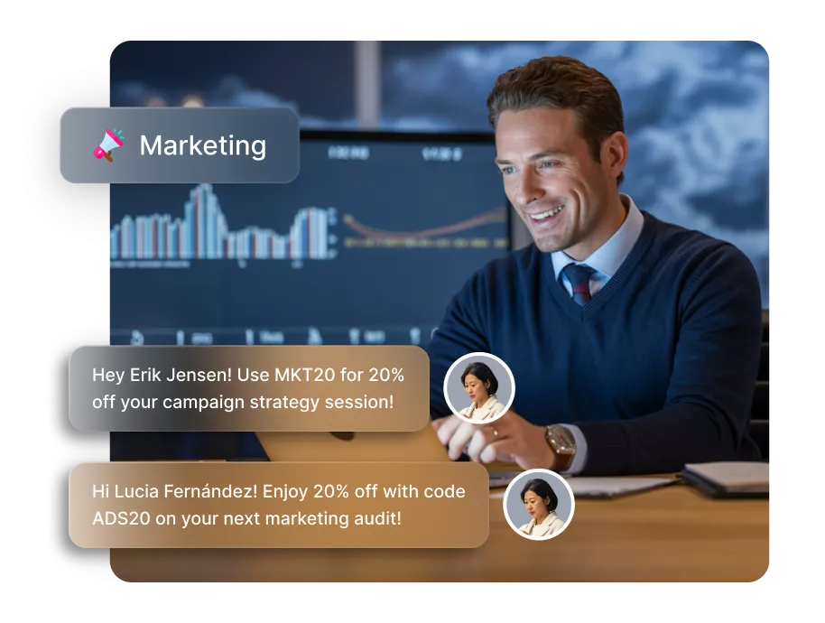 Group text messaging use case for marketing campaigns