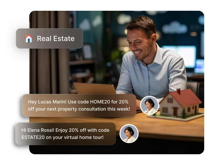 Group text messaging use case for real estate property updates