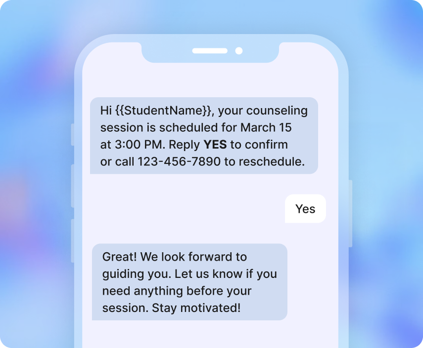 Two-way SMS education